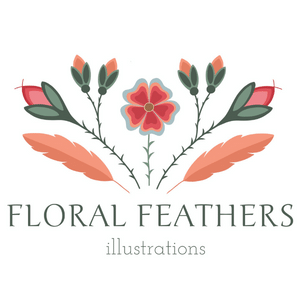 Floral Feathers Illustrations